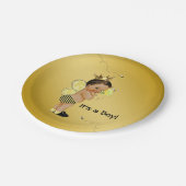 エスニック・ボーイ・ビー・ベイビー・シャワー ペーパープレート (アングル)