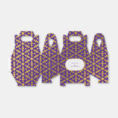 エスニック モロッコン パープル & ゴールド パーティー フェイバーボックス (折り畳みなし)