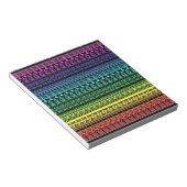 エスニック、レインボーオーナメント ノートパッド (アングル)