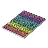 エスニック、レインボーオーナメント ノートパッド (回転)