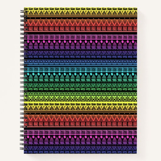 エスニック、レインボーオーナメント ノートブック (正面)