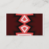 エスニック/レッドホワイトジオメトリック抽象芸術ホワイトパール 名刺 (裏面)