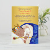 エスニック ロイヤル プリンス ベイビー シャワー 招待状 (スタンド正面)