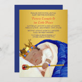 エスニック ロイヤル プリンス ベイビー シャワー 招待状 (正面/裏面)