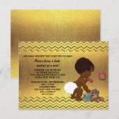 エスニック・男女兼用金ゴールド・シェブロン・ブック・リクエスト ポストカード (正面/裏面)