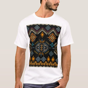 エスニックBohoオーナメントシームレスパターン Tシャツ
