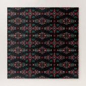 エスニックBohoタイル:ヴィンテージシームレスパターン ジグソーパズル (横)