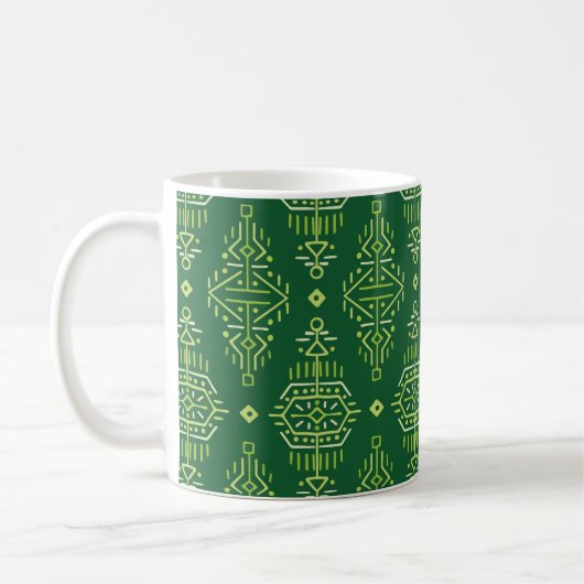 エスニックBoho:クリエイティブ部族シームレス。 コーヒーマグカップ (左)