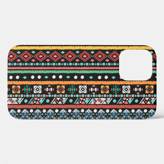 エスニックBoho:ジオメトリックピクセルプリント Case-Mate iPhoneケース (裏面 (横))