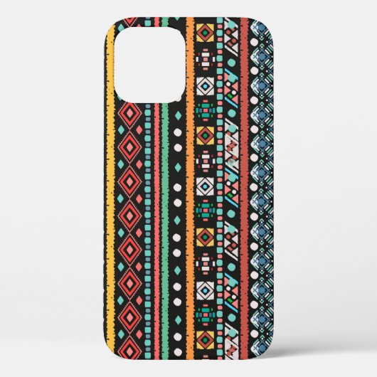 エスニックBoho:ジオメトリックピクセルプリント Case-Mate iPhoneケース (裏面)