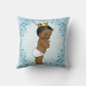 エスニパーソナライズされたカルプリンスブルー葉 クッション (裏面)