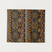 エスノシームレスパターン。エスニック・ボホオーナメント。トリブ タペストリー (正面(横))