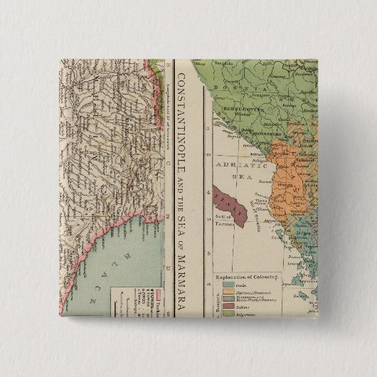 エスノバルカン半島コンスタンティノープル 缶バッジ (正面)