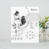 エスバットムーンマジックワード検索着色ページ紙 (スタンド正面)