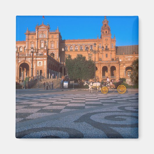 エスパナ描広場にある馬車 マグネット (正面)