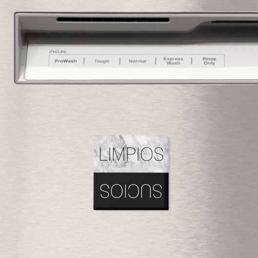 エスパニョスペインのルマーブルフェイククリーン汚れた食洗機 マグネット (インサイチュ (食洗機))