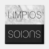 エスパニョスペインのルマーブルフェイククリーン汚れた食洗機 マグネット (正面)