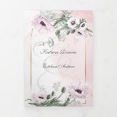 エスパニョルイングリッシュフローレスロザスピンクの花 三つ折り招待状 (カバー)