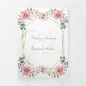 エスパニョルイングリッシュペオニアスロザスピンクペオニー 三つ折り招待状 (カバー)