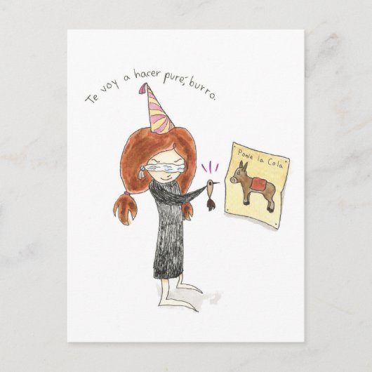 エスパニョールタルジェタデクンプレニョス – バロ ポストカード (正面)