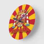 エスパーナコート・オブ・アームズ ラウンド壁時計 (傾斜)