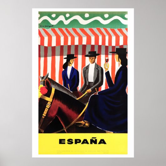 エスパーナスペインVintage Travel Poster復活 ポスター (正面)