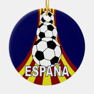 エスパーニャスペインのサッカーFútbol セラミックオーナメント