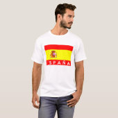 エスパーニャスペインの旗の国のスペインのな文字の名前 Tシャツ (正面フル)