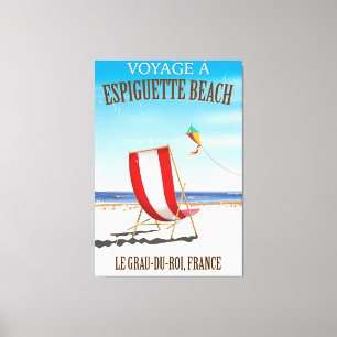 エスピゲットビーチフランス旅行ポスター キャンバスプリント