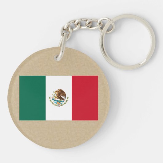 エスピノサの歴史的盾とメキシコ国旗 キーホルダー (裏面)