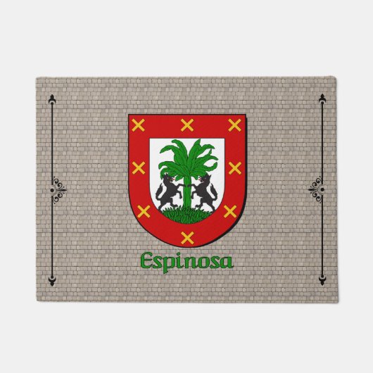 エスピノサヒストリカルシールドon石器 ドアマット (正面)