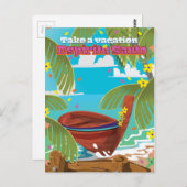 エスピリトゥ・サントのバケーション旅行ポスター。 ポストカード (正面/裏面)