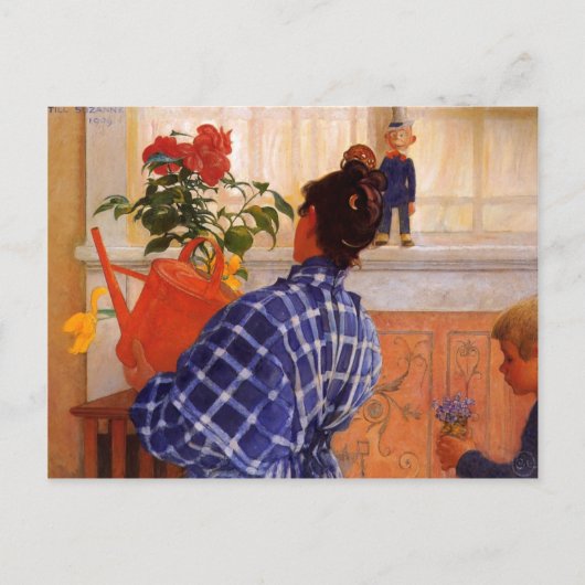 エスブジョーンリーがカリンビオレットを持ち込む ポストカード (正面)