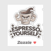 エスプレッソあなたおもしろい – コーヒー恋人デザイン シール (シート)