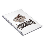 エスプレッソあなたおもしろい – コーヒー恋人デザイン ノートブック (右側)