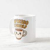 エスプレッソあなた | キュート&コおもしろいーヒープンデザイン コーヒーマグカップ (正面左)