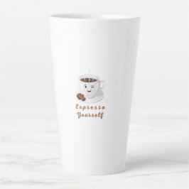 エスプレッソで自分を表現しよう - 笑顔のコーヒーTシャツ カフェラテマグ