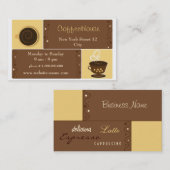 エスプレッソのカフェの名刺 名刺 (正面/裏面)