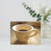 エスプレッソのコップの郵便はがき ポストカード (スタンド正面)