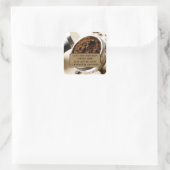 エスプレッソのショット醸造準備差出人住所 スクエアシール (バッグ)