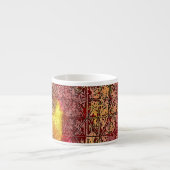 エスプレッソのマグ-抽象的でカラフルな芸術 エスプレッソカップ (正面)