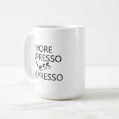 エスプレッソの抑制 コーヒーマグカップ (正面左)