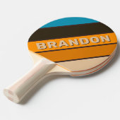 エスプレッソはっきりしたストライプのドリフト 卓球ラケット (正面アングル)