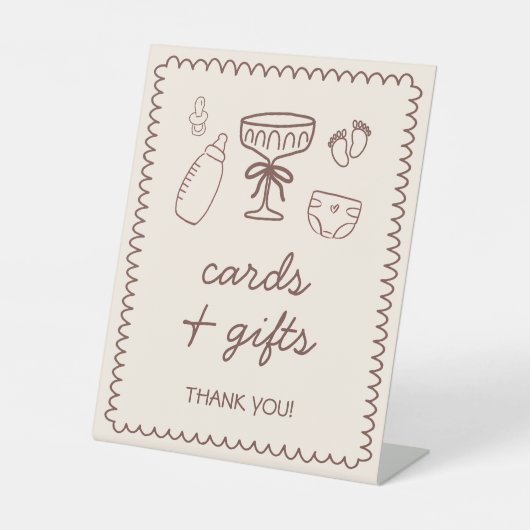 エスプレッソよくはしゃぐマルティーニ赤ちゃんシャワー 台座サイン (正面)