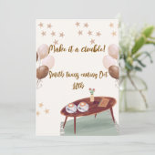 エスプレッソをテーマにした双子の妊娠の発表 シーズンカード (スタンド正面)