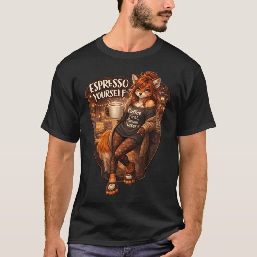 エスプレッソを楽しむあなた Tシャツ (正面)