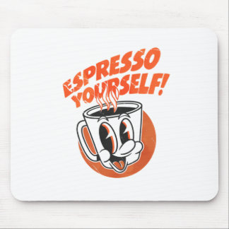 エスプレッソを楽しむ 珍しいコーヒー好き マウスパッド