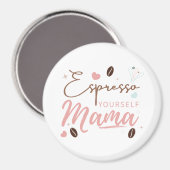 エスプレッソを生きるママ コーヒー名言 マグネット (正面/裏面)