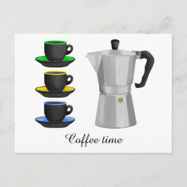 エスプレッソイタリアンコーヒーポット ポストカード