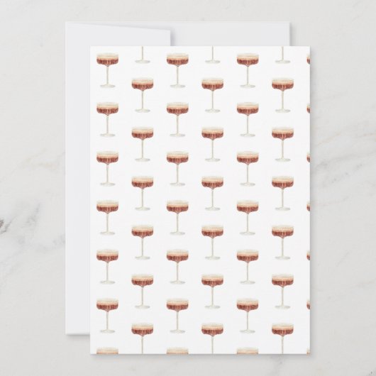 エスプレッソエレガントマルティーニブライダルシャワー 招待状 (裏面)